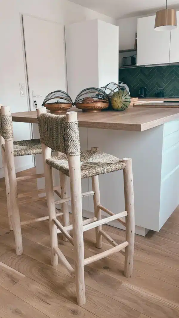 Chaise de bar haute en doum
