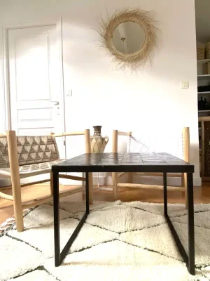 Table en Zellige noir Marocain