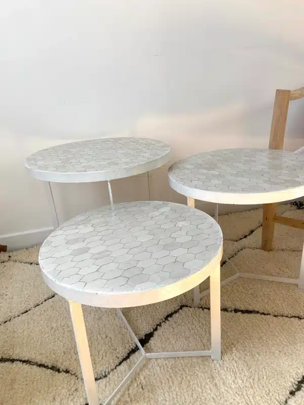 Tables gigognes en Zellige blanc - Léa – Image 2