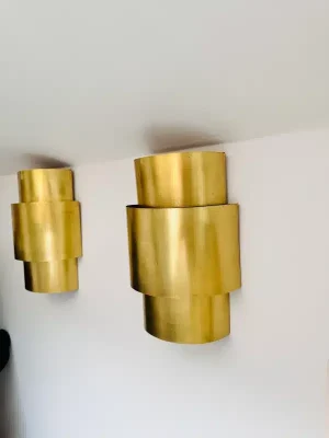 Applique en laiton brossé arrondie