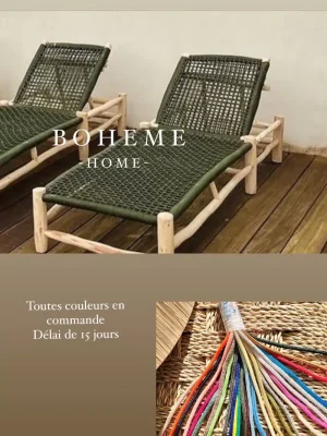 Bain de soleil, transat, Chaise longue Essaouira