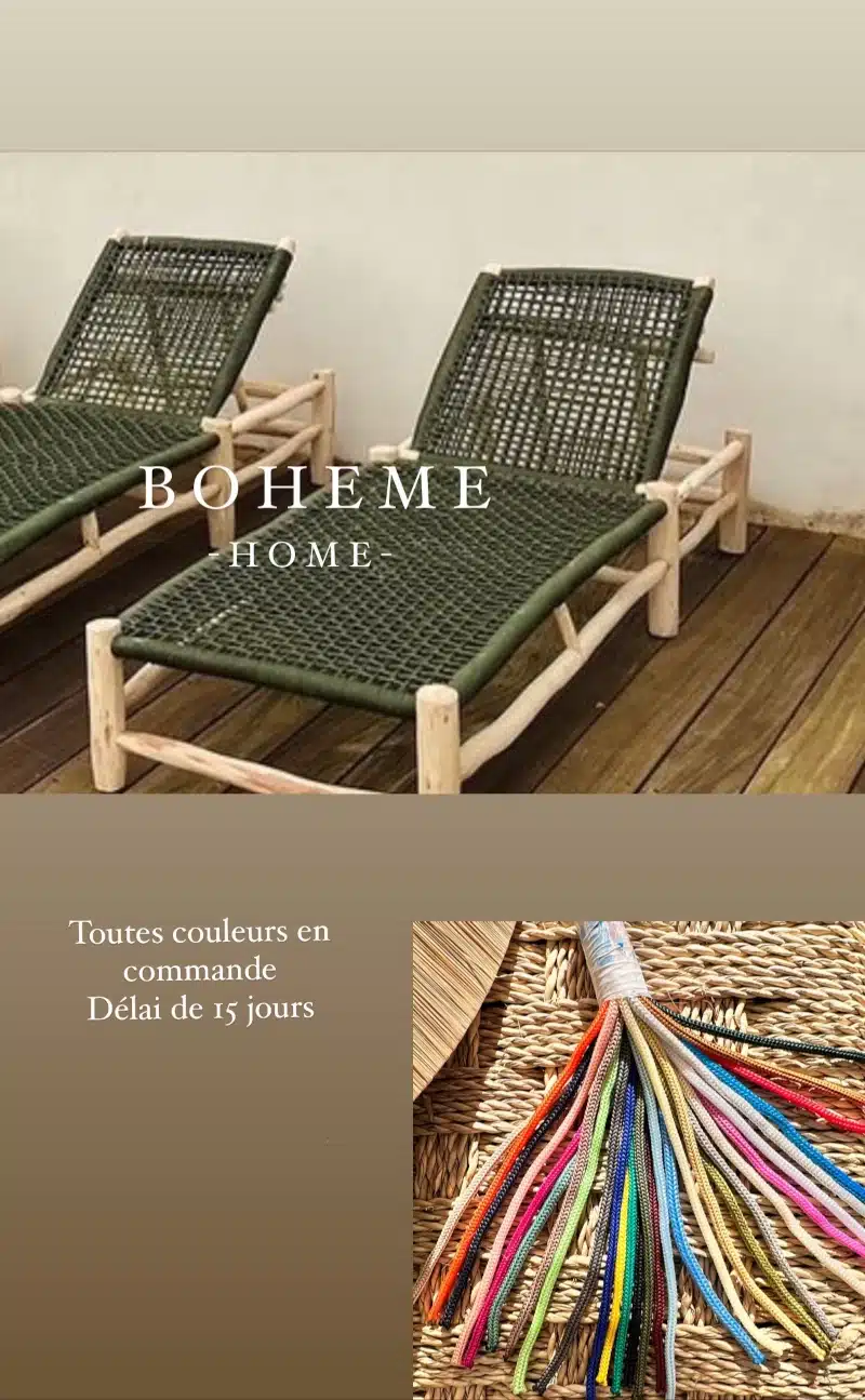 Bain de soleil, transat, Chaise longue Essaouira