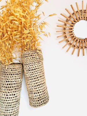 Vase berbère à suspendre tressage berbère