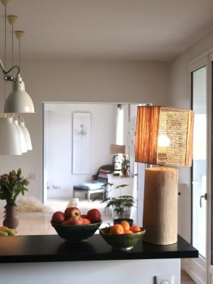 Luminaire Lampe Bois de Noyer - Création