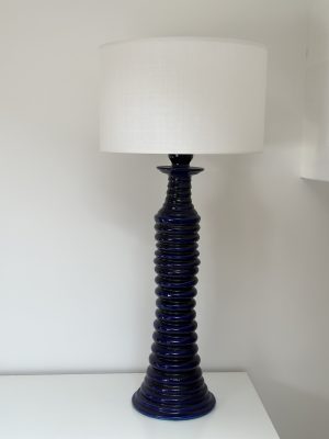 Luminaire Lampe Terre cuite Noire de Fès Pièce Unique Création