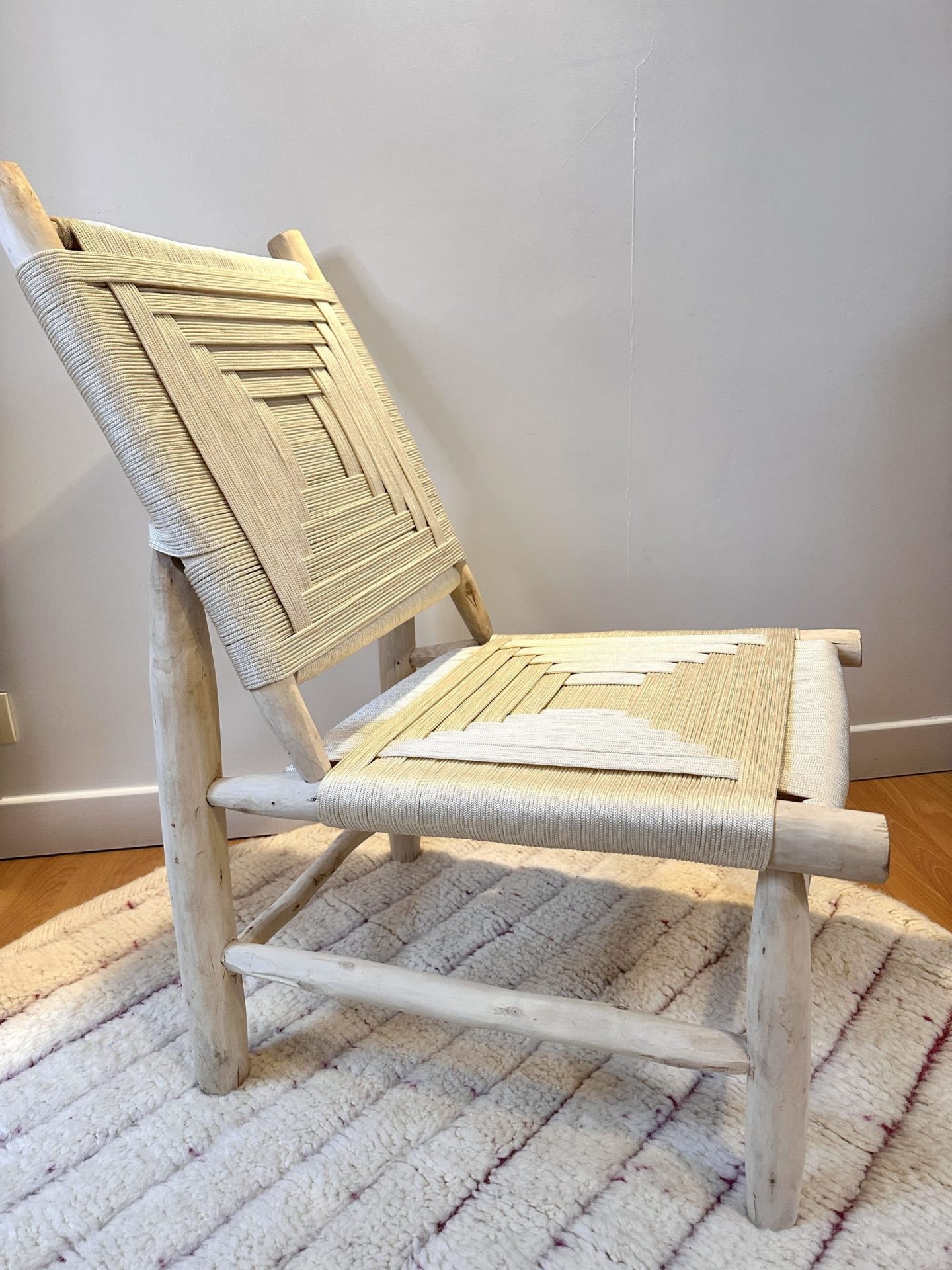 Fauteuil Lounge Maroc Beige – Image 4