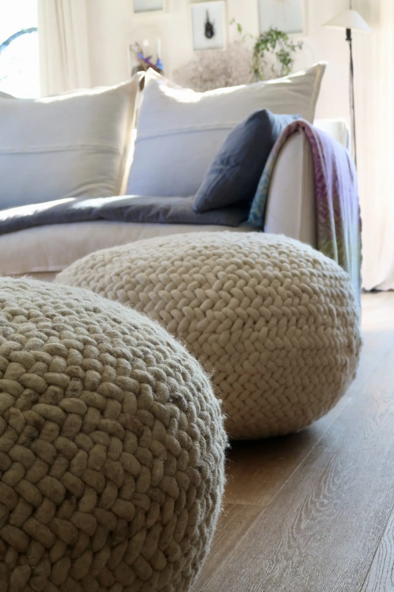 Poufs Galets 100% laine Maroc – Image 4