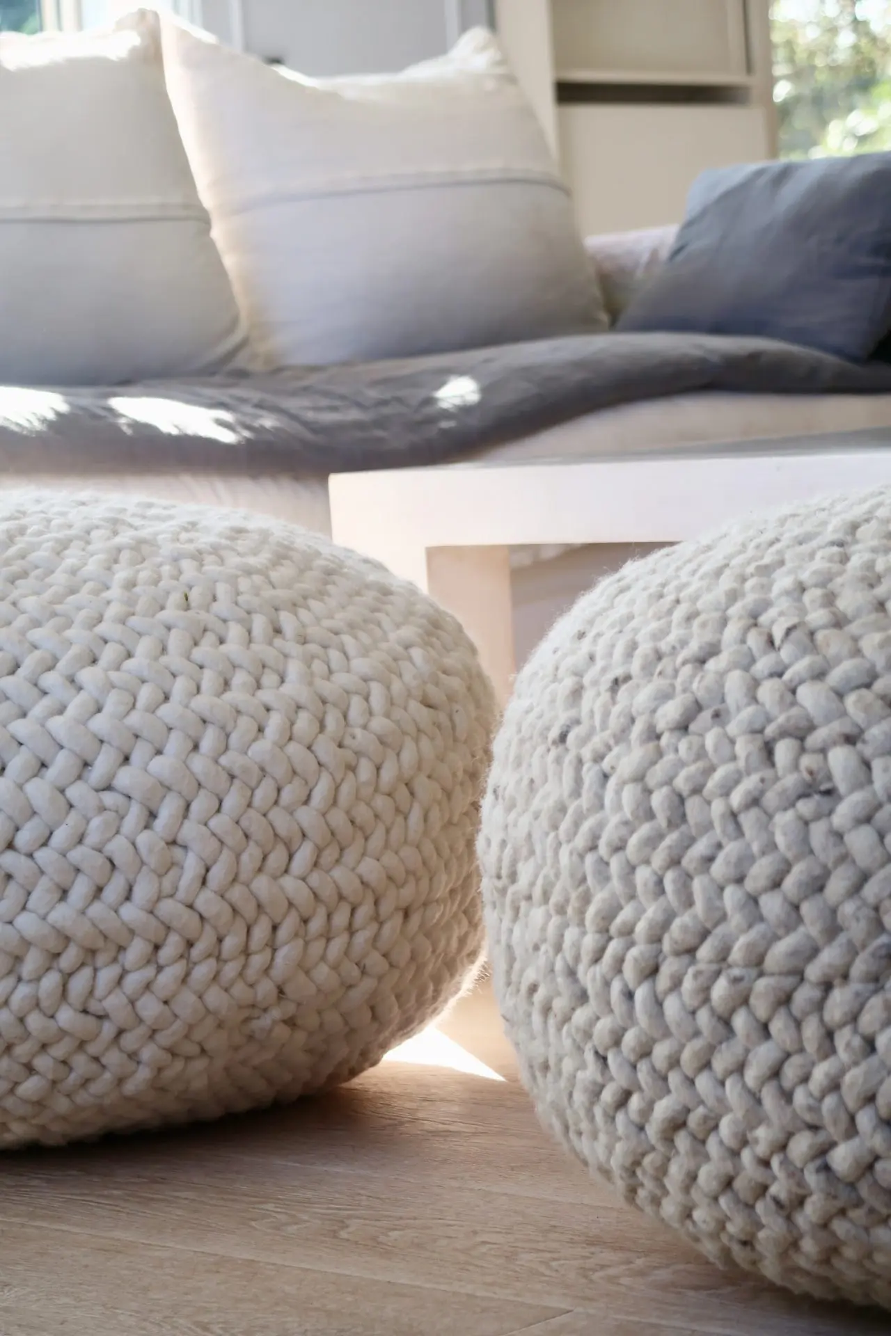 Poufs Galets 100% laine Maroc – Image 2