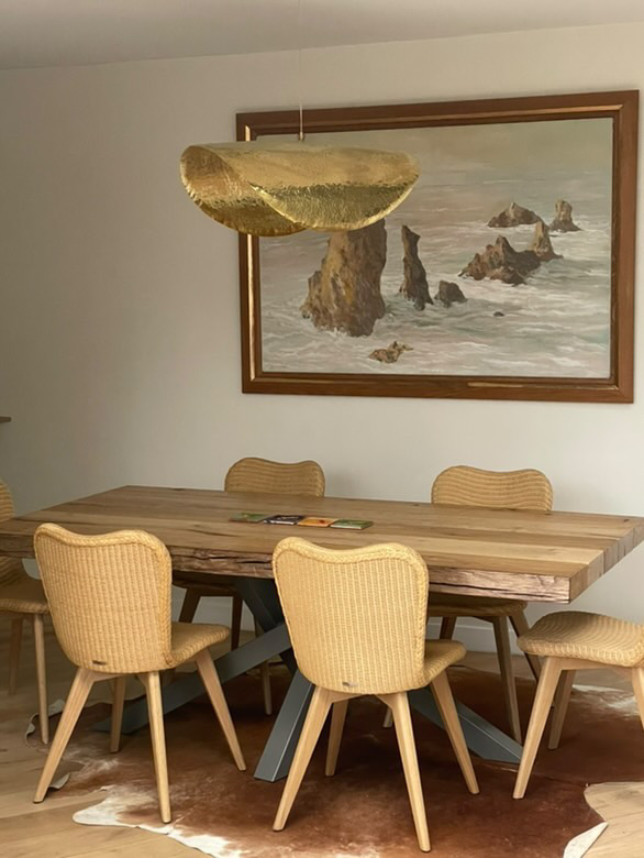 Suspension luminaire en laiton feuille de lotus chips – Image 7