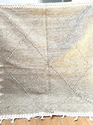 Tapis berbère Kilim Carré Beige/Caramel 156/113