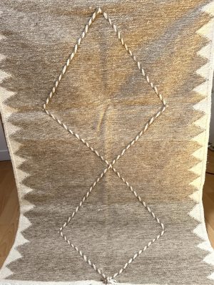 Tapis berbère Kilim Losanges Beige/Caramel 155x100