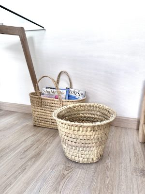 Corbeille Noa en feuilles de palmier tressées à la main Eco-responsable