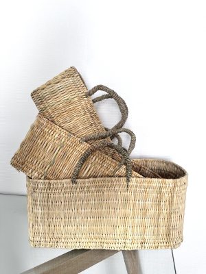 Série de 3 paniers Tanger Fait mains