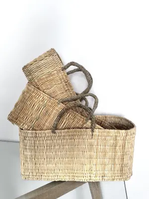 Série de 3 paniers Tanger Fait mains