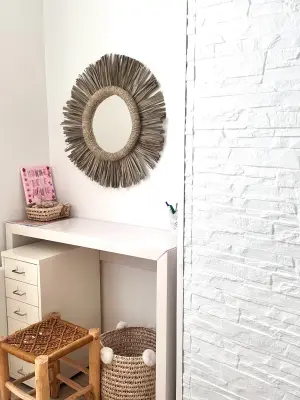 Grand miroir Hippy Fait Mains Eco-responsable 90 cm