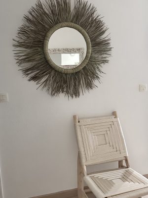 Grand miroir Hippy Fait Mains Eco-responsable 65 cm