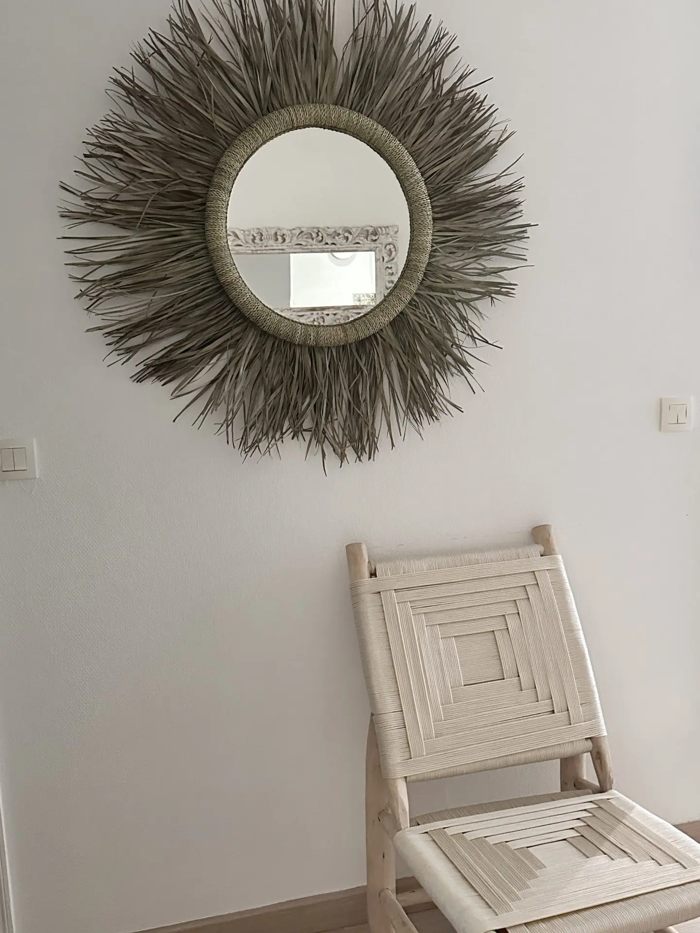 Grand miroir Hippy Fait Mains Eco-responsable 65 cm