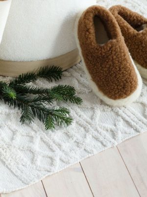 Chaussons 100% laine adulte mixte Caramel