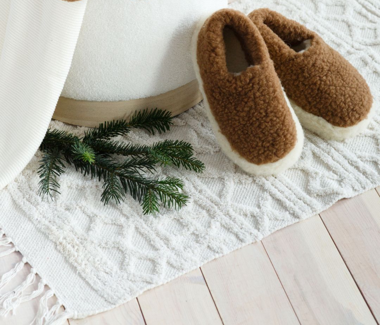 Chaussons 100% laine adulte mixte Caramel