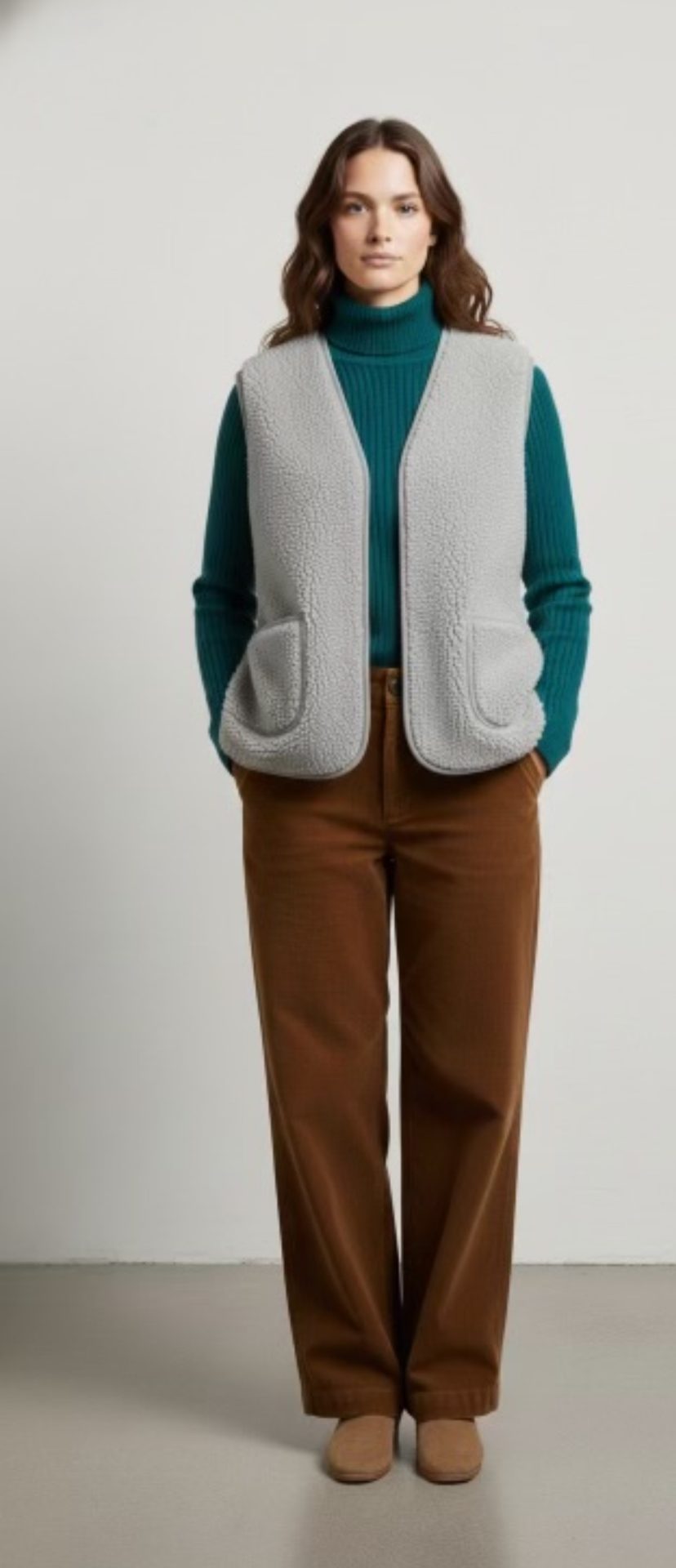 Gilet de Berger Adulte Mixte - Gilet 100% laine- Fabrication Irlande-🐑-Gris – Image 2