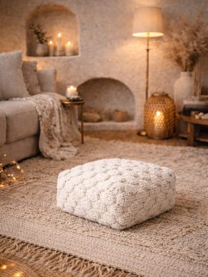 Pouf berbère Beni Ouarain petits carrés