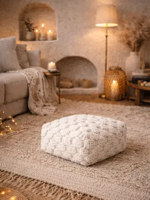 Pouf berbère Beni Ouarain petits carrés