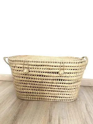Malle ou coffre de rangement naturel Maroc 60 cm
