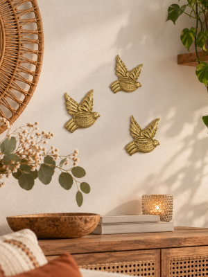 Ex voto Hirondelle en laiton fait mains