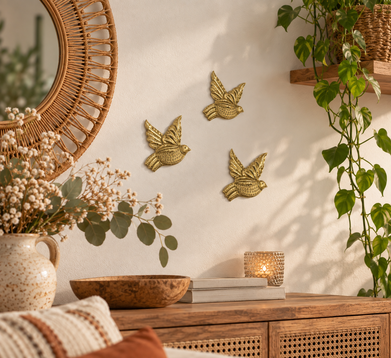 Ex voto Hirondelle en laiton fait mains