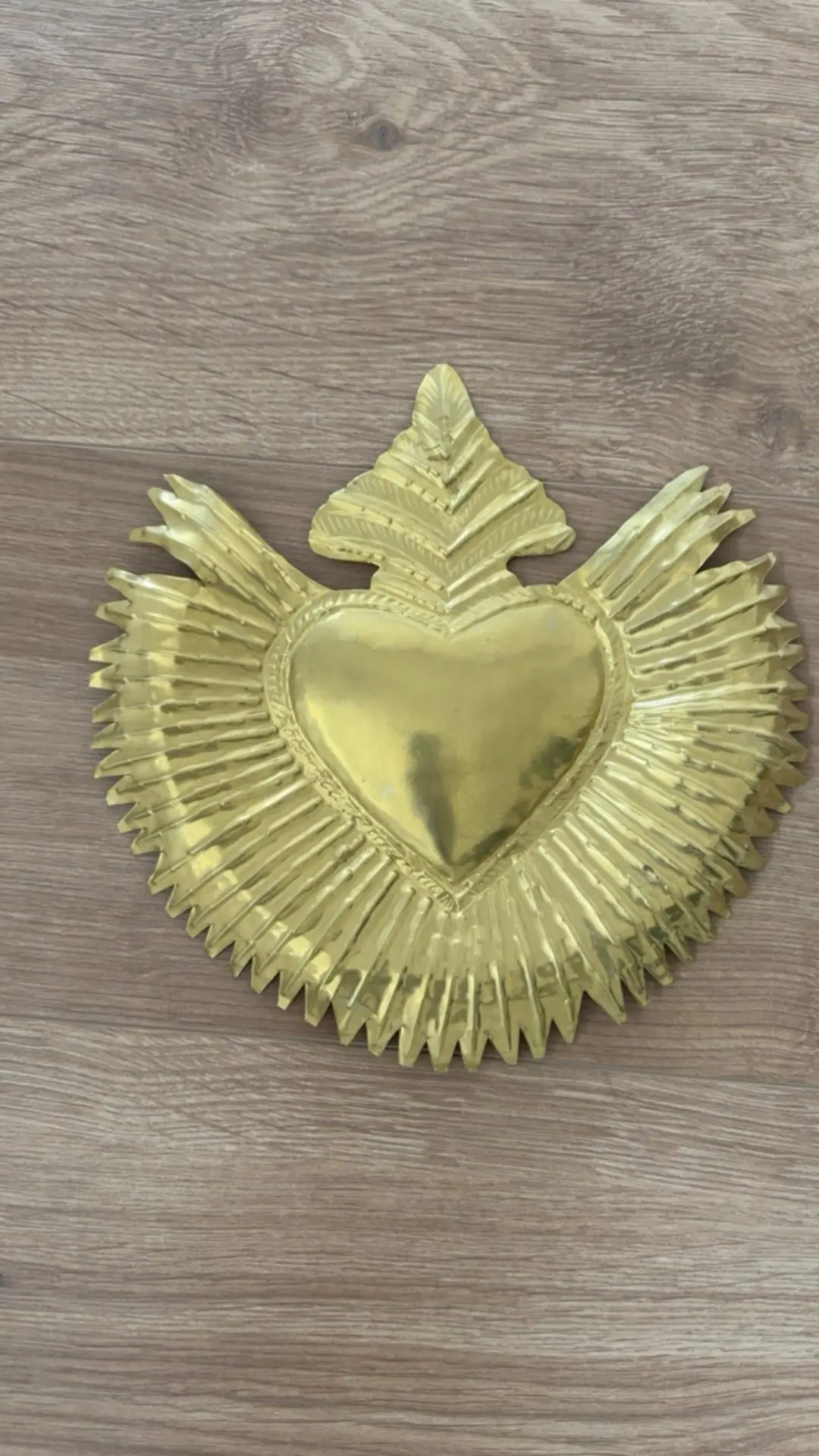 Ex voto Coeur en laiton fait mains – Image 3
